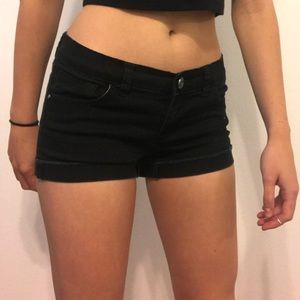 Black Jean Shorts